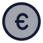 Eurocircle icon with duotone rounded style