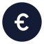Eurocircle icon with solid sharp style