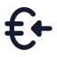 Euroreceive icon with solid standard style
