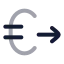 Eurosend icon with duotone rounded style