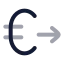 Eurosend icon with twotone rounded style