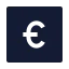 Eurosquare icon with solid sharp style