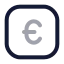 Eurosquare icon with twotone rounded style