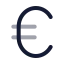Euro icon with twotone rounded style