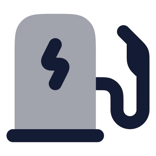 Ev Charger Icon in Bulk Rounded style