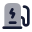 Evcharger icon with bulk rounded style