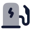 Evcharger icon with bulk rounded style
