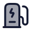 Evcharger icon with duotone rounded style