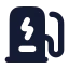 Evcharger icon with solid rounded style