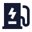 Evcharger icon with solid sharp style