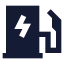 Evcharger icon with solid sharp style