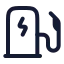 Evcharger icon with stroke rounded style