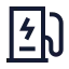 Evcharger icon with stroke sharp style