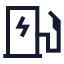 Evcharger icon with stroke sharp style