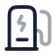 Evcharger icon with twotone rounded style