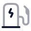 Evcharger icon with twotone rounded style