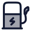 Evcharging icon with duotone rounded style