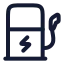 Evcharging icon with stroke rounded style