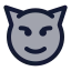 Evil icon with duotone standard style