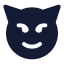 Evil icon with solid rounded style