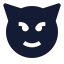 Evil icon with solid sharp style