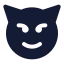 Evil icon with solid standard style