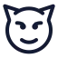 Evil icon with stroke standard style