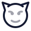 Evil icon with twotone rounded style