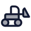 Excavator icon with duotone standard style