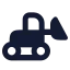 Excavator icon with solid rounded style