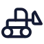 Excavator icon with stroke standard style