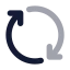 Exchange icon with bulk rounded style