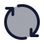 Exchange icon with duotone rounded style
