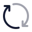 Exchange icon with twotone rounded style