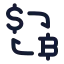 Exchange icon with stroke rounded style