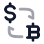 Exchange icon with twotone rounded style