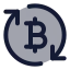 Exchangebitcoin icon with duotone standard style
