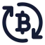 Exchangebitcoin icon with solid standard style