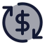 Exchangedollar icon with duotone standard style