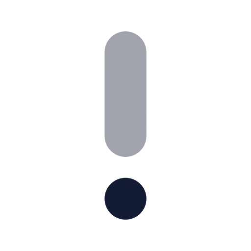 Exclamation Mark Big Icon in Bulk Rounded style