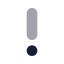 Exclamationmarkbig icon with bulk rounded style