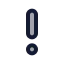 Exclamationmarkbig icon with duotone rounded style