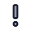 Exclamationmarkbig icon with duotone standard style