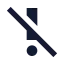 Exclamationmarkbigslash icon with solid sharp style