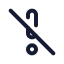 Exclamationmarkbigslash icon with stroke rounded style