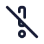 Exclamationmarkbigslash icon with stroke standard style
