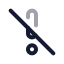 Exclamationmarkbigslash icon with twotone rounded style