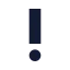 Exclamationmarkbig icon with solid sharp style