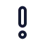 Exclamationmarkbig icon with stroke rounded style