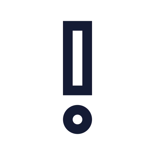 Exclamation Mark Big Icon in Stroke Sharp style